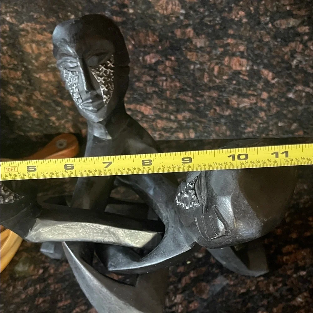 Black Metal Abstract Sculpture